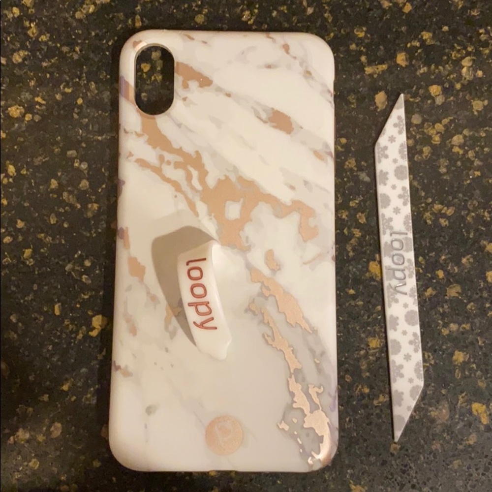 Rose gold marble Loopy for iPhone XS Max